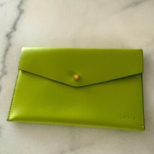 Lodis Leather Envelope Clutch Bag Wallet Purse EUC